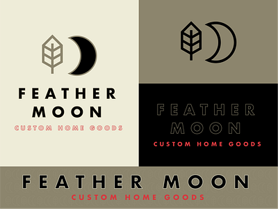 FeatherMoon Ideas branding feather home goods moon