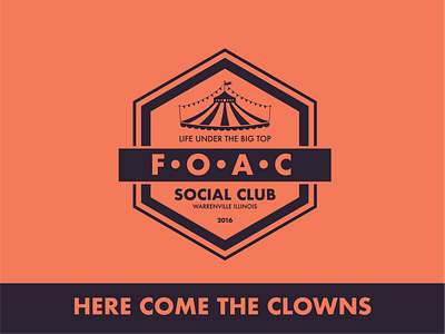 FOAC - The Fraternal Order of Ass Clowns branding clown social club