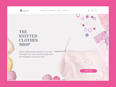 Website for Knitwear Shop design uiux web design