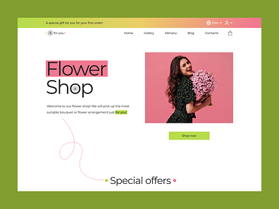 Website for Flowers Shop Delivery design uiux web design website
