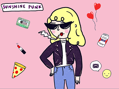 Sunshine Punk girl illustration punk