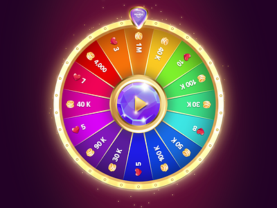 Bonus Wheel for Hard Rock Casino bonus candy casino design game gui ui