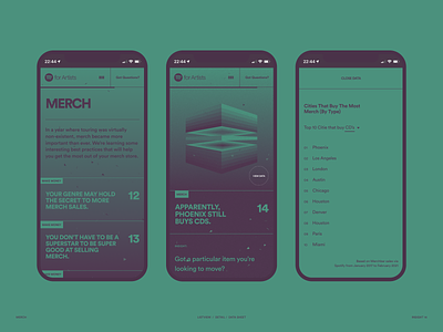 Spotify 4 Artists "Fan Study"; Insight 14 data dataviz explore illustration music overlay panel spotify stack webgl