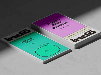 indó - Businesscard bank branding businesscards design fintech graphic design illustration logo ui website