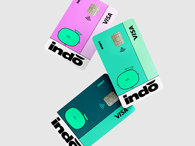 indó - Creditcards branding card character creditcard design fintech graphic design logo ui vector