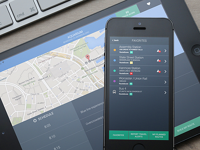 MyCityRoute Transportation App design mobile ux