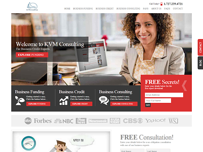 Business Credit Website business credit business website landing page professional website