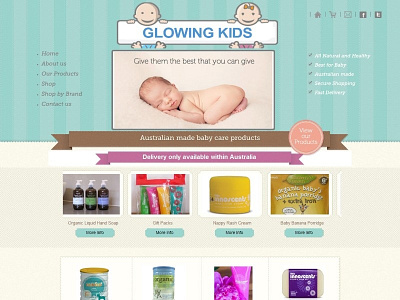 Glowing Kids - Ecommerce Website e commerce ecommerce website online shopping website wocommerce wordpress website