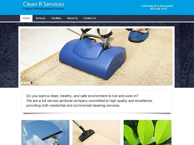 Clean R Services - Website Design cleaning website html janitorial website website design wordpress