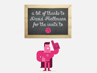 Thank you board chalk dribbble dribbbleman invite tank