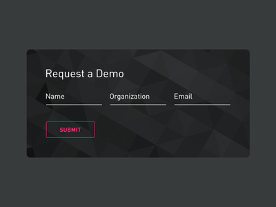 Request a Demo email signup form