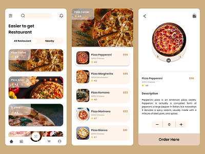 Order Food App app appdesign food iu order orderapp orderfoodapp orderpizzaapp pizza pizzaapp