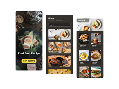 Recipe App app app design cooking cooking app design food recipe recipe app ui