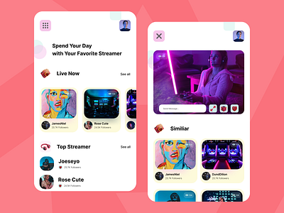 Game Streamer App by BuildWithAngga on Dribbble