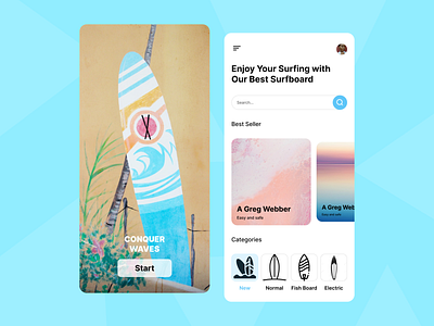 Surfboard Store App app app design design surf surf app surfboard store app surfing surfing app ui