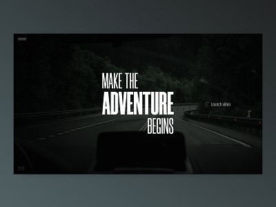 Make the aventure begins landing page landing page concept landing page design layout nature photo photo book typo typogaphy ui ui ux design visual