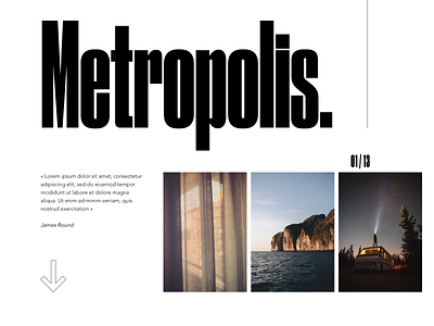 Metropolis. big bold font illustration landing page metro metro ui metropolis street art trend ui uiux ux vector visual website