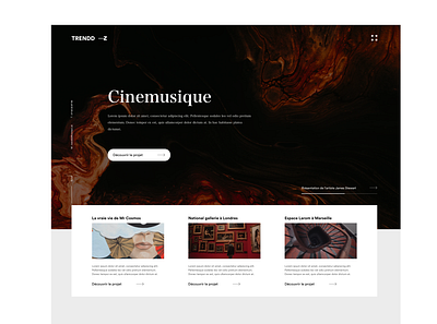 Cinemusique branding contrast design landing page photo photo book street art typography ui urban visual