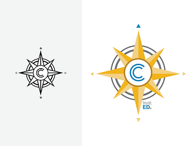 Course Correction Logo art direction branding design flat illustration logo