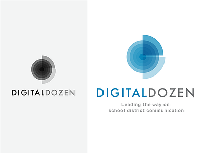 Digital Dozen Logo art direction branding design flat logo