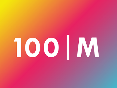 100M Branding art direction branding design typography ui website