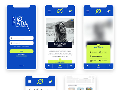 Nómada Mobile App app art direction branding design ui ux