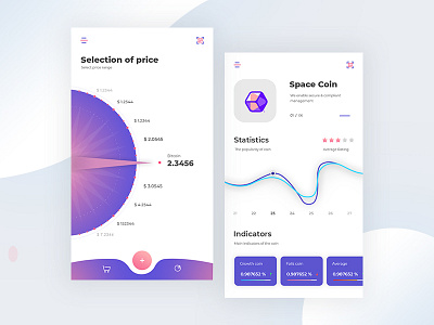 Mobile UI admin app crypto currency mobile ui statistics uiux