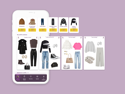 Wardrobe Witch: Save new outfits you build app branding design fashion figma icon illustration logo mobile app mobile design ui