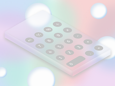 #DailyUI Challenge 004: Calculator 3d branding calculatordesign cottoncandy dailyui dailyui004 dailyuichallenge design figma floating glassmorphism gradients illustration innershadow iphone isometric isometricdesign shadoweffect ui ux