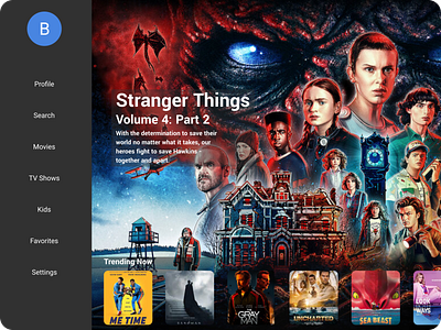 #DailyUI025 : TV App app branding dailyui dailyuichallenge design figma icon illustration logo netflix strangerthings streamingapp televisionapp tvapp ui ux vector