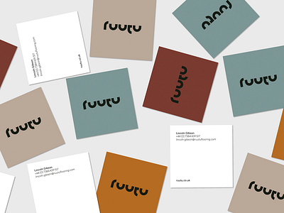 Ruutu branding business card design identity logo minimal minimalist modern stationery type typography