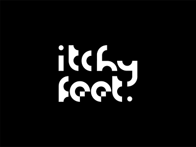 Itchy Feet Radio branding electronic logo logotype music radio type wordmark