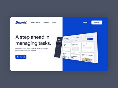 DOOWIT - Personal Task Manager, UI Web Design task management app todo app ui design web design web ui