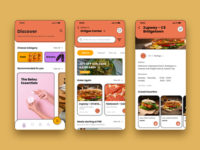 Food Delivery App - Mobile UI Design app design delivery app food app food delivery app mobile ui ui design