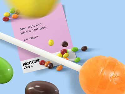 Pantone 2365 C candy carteriii carterv design graphic design illustration lilwayne lollipop lyrics pantone pantonechallenge pastel pastels pink raplyrics rapmusic sweets