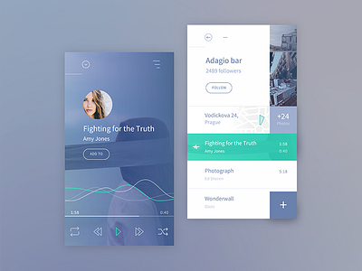 Social music app by Klyn Canyon on Dribbble