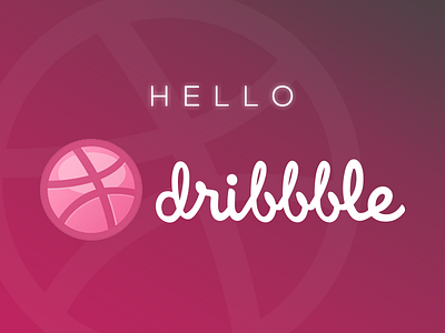Hello Dribbble! dribbble hello logo
