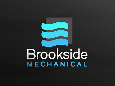 Brookside Mechanical black background blue brookside logo mechanical