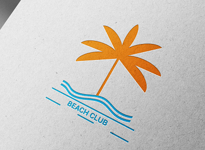 Beach logo planner wave