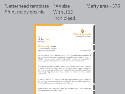 Letterhead template branding design graphic design stationery design template typography vector
