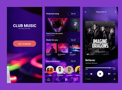 Music App interface ui