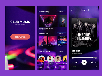 Music App interface