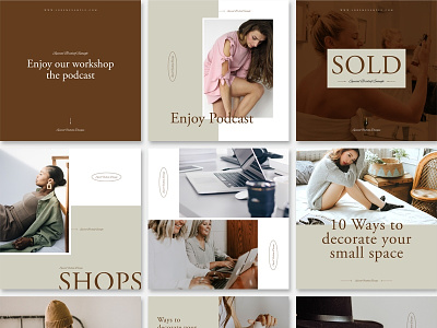 Fashion Instagram Post Template design edit layout product