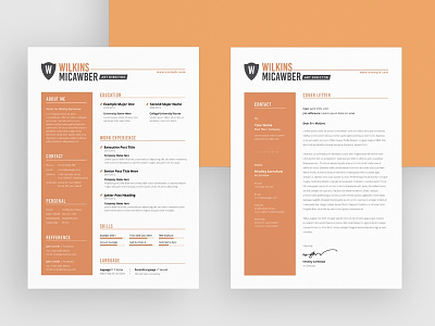 Professional Word Resume Template branding cv design edit layout portfolio resume skill template word