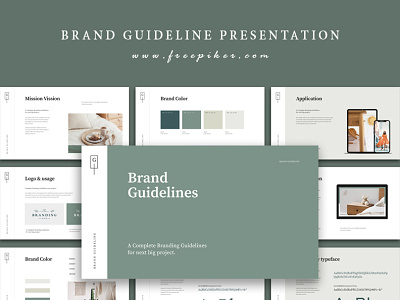 Brand Guidelines Presentation Template layout portfolio slide