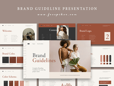 Brand Guidelines Presentation branding guide design layout template