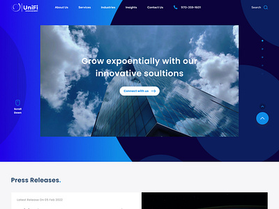 Unifi Management solutions corporate website