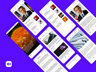 Ai Byte: Shortest way to completely understand news using Ai 0 01 1 adobe ai app blue branding classic clean design figma graphic design logo mobile ui ux web xd