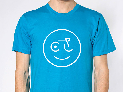 CycleLove Buddy Tee bike bikes circle cyclelove cycling design face happy minimal smile tee tshirt