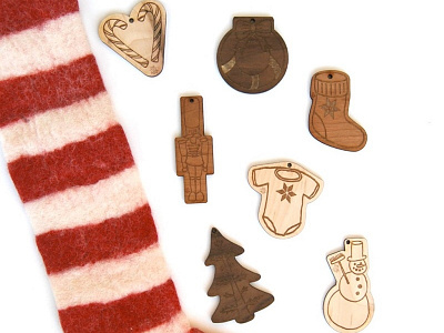 Wooden Holiday Ornaments